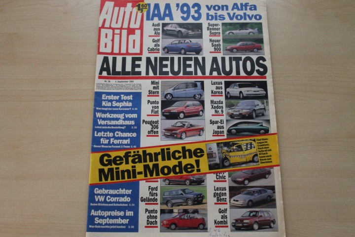 Deckblatt Auto Bild (36/1993)